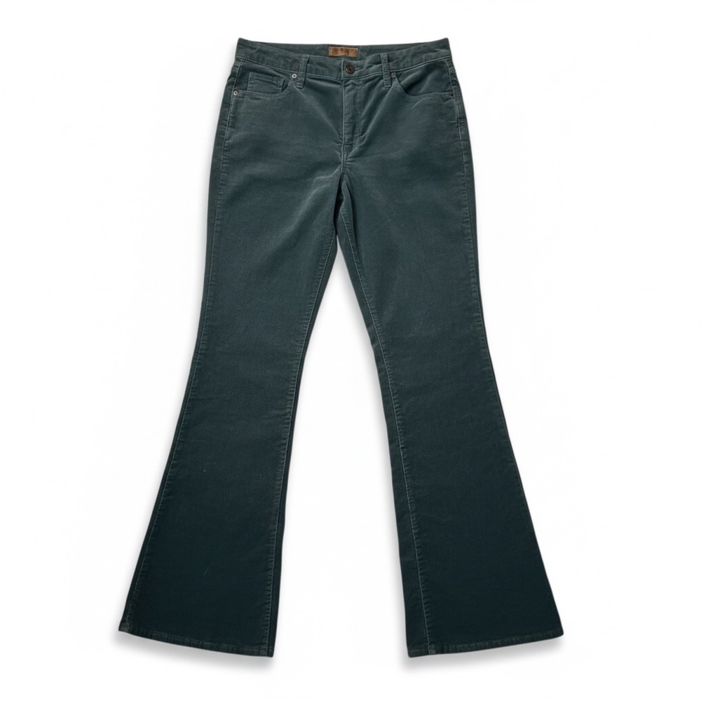 KUT From The Kloth Teal Corduroy Flare Pants High Rise Stretch Women’s - Picture 2 of 5